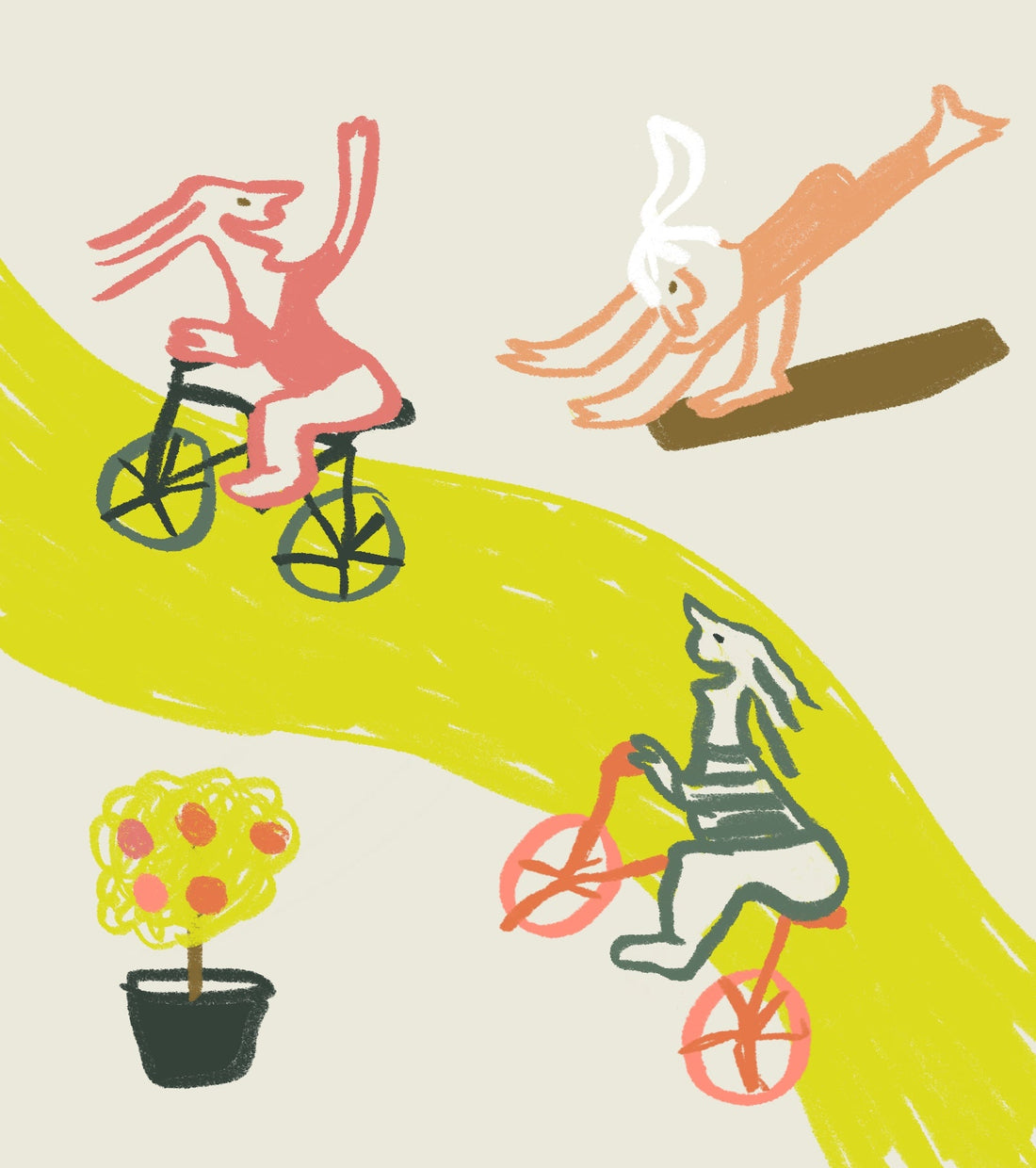 Ilustraciones para  PEACE OF MIND - Proyecto de co-living de mujeres